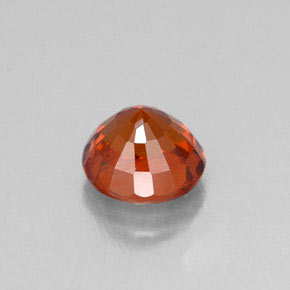 0.84캐럿 천연 레드 오렌지 스페사르타이트 가넷, 라운드 컷, 5.12 mm, VVS-VS