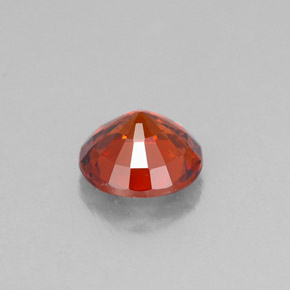 0.69캐럿 천연 레드 오렌지 스페사르타이트 가넷, 라운드 컷, 5.19 mm, VVS-VS