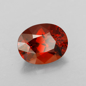2.01캐럿 천연 오렌지 레드 스페사르타이트 가넷, 타원형 컷, 8.1×6.4 mm, VVS-VS
