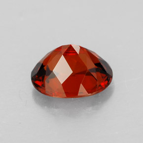 2.01캐럿 천연 오렌지 레드 스페사르타이트 가넷, 타원형 컷, 8.1×6.4 mm, VVS-VS