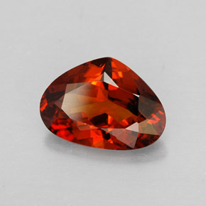 1.91캐럿 천연 오렌지 레드 스페사르타이트 가넷, 배 모양, 9.3×6.7 mm, VVS-VS
