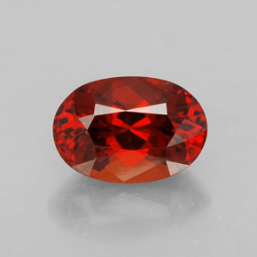 2.78캐럿 천연 오렌지 레드 스페사르타이트 가넷, 타원형 컷, 9.3×6.5 mm, VS