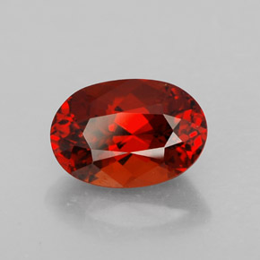 2.78캐럿 천연 오렌지 레드 스페사르타이트 가넷, 타원형 컷, 9.3×6.5 mm, VS