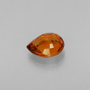 0.90캐럿 천연 오렌지 스페사르타이트 가넷, 배 모양, 6.5×5.5 mm, VS