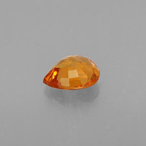 0.74캐럿 천연 만다린 오렌지 스페사르타이트 가넷, 배 모양, 5.9×5.4 mm, VS