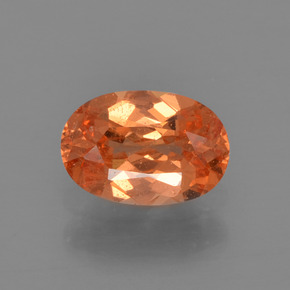 0.67캐럿 천연 만다린 오렌지 스페사르타이트 가넷, 타원형 컷, 6.3×4.3 mm, VS-SI