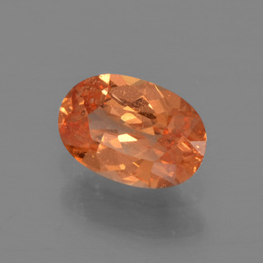 0.67캐럿 천연 만다린 오렌지 스페사르타이트 가넷, 타원형 컷, 6.3×4.3 mm, VS-SI