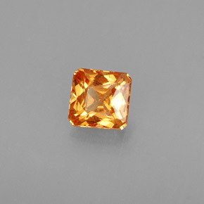 0.44캐럿 천연 만다린 오렌지 스페사르타이트 가넷, 에메랄드 컷, 4.1×4 mm, VS-SI