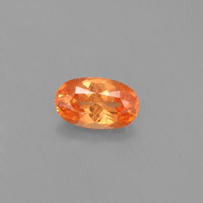 0.64캐럿 천연 만다린 오렌지 스페사르타이트 가넷, 타원형 컷, 6.4×3.9 mm, VS-SI