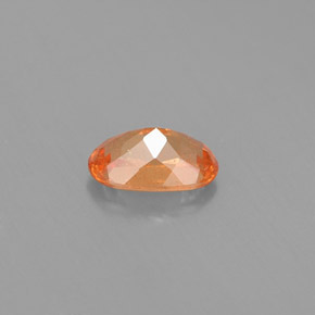0.64캐럿 천연 만다린 오렌지 스페사르타이트 가넷, 타원형 컷, 6.4×3.9 mm, VS-SI