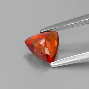 0.90캐럿 천연 만다린 오렌지 스페사르타이트 가넷, 트릴리언, 6.2×6 mm, VVS-VS