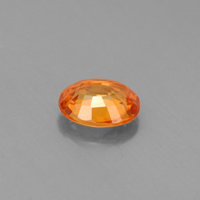 0.91캐럿 천연 만다린 오렌지 스페사르타이트 가넷, 타원형 컷, 6.3×5.2 mm, VVS-VS