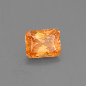 1.13캐럿 천연 오렌지 스페사르타이트 가넷, 에메랄드 컷, 6.3×4.9 mm, VS-SI