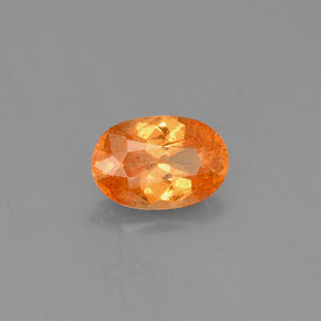 0.81캐럿 천연 오렌지 스페사르타이트 가넷, 타원형 컷, 6.5×4.4 mm, VS-SI