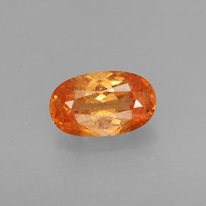 1.09캐럿 천연 만다린 오렌지 스페사르타이트 가넷, 타원형 컷, 7.9×4.8 mm, VS-SI
