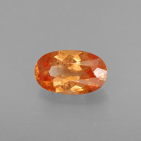 1.09캐럿 천연 만다린 오렌지 스페사르타이트 가넷, 타원형 컷, 7.9×4.8 mm, VS-SI