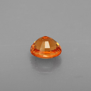0.84캐럿 천연 만다린 오렌지 스페사르타이트 가넷, 타원형 컷, 5.3×4.6 mm, VVS-VS