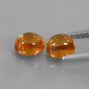 캐럿 천연 만다린 오렌지 스페사르타이트 가넷 보석, 투명한, 5.3×4.3 mm, 투명/반투명