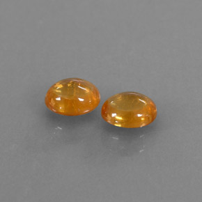 캐럿 천연 만다린 오렌지 스페사르타이트 가넷 보석, 투명한, 5.2×4.1 mm, 투명/반투명