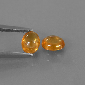 캐럿 천연 만다린 오렌지 스페사르타이트 가넷 보석, 투명한, 5.2×4.1 mm, 투명/반투명