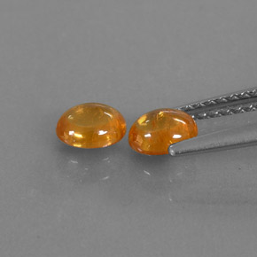 캐럿 천연 만다린 오렌지 스페사르타이트 가넷 보석, 투명한, 5.2×4.1 mm, 투명/반투명