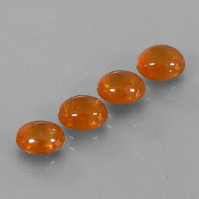 캐럿 천연 만다린 오렌지 스페사르타이트 가넷 보석, 투명한, 6.1×5 mm, 투명/반투명