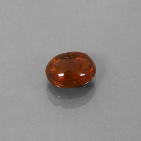 0.86캐럿 천연 딥 오렌지 스페사르타이트 가넷, 투명한, 6.2×5.1 mm, 투명/반투명