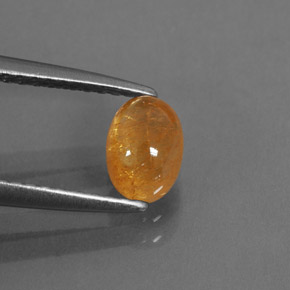 1.17캐럿 천연 만다린 오렌지 스페사르타이트 가넷, 투명한, 6.3×4.6 mm, 투명/반투명