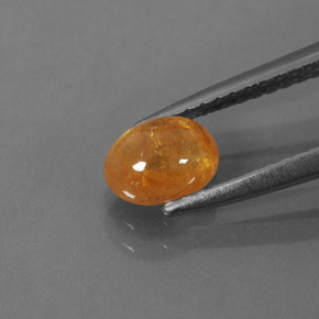 1.17캐럿 천연 만다린 오렌지 스페사르타이트 가넷, 투명한, 6.3×4.6 mm, 투명/반투명