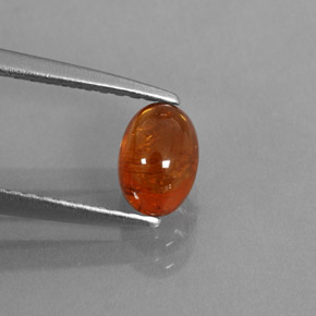 1.19캐럿 천연 만다린 오렌지 스페사르타이트 가넷, 투명한, 6.3×4.3 mm, 투명/반투명