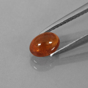 1.19캐럿 천연 만다린 오렌지 스페사르타이트 가넷, 투명한, 6.3×4.3 mm, 투명/반투명