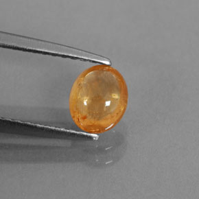 0.86캐럿 천연 만다린 오렌지 스페사르타이트 가넷, 투명한, 5.9×5 mm, 투명/반투명