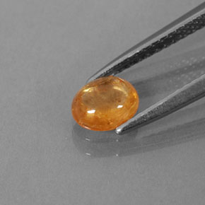 0.86캐럿 천연 만다린 오렌지 스페사르타이트 가넷, 투명한, 5.9×5 mm, 투명/반투명