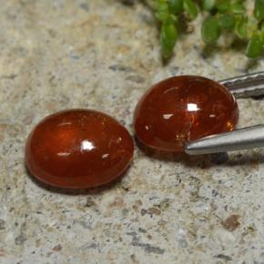5.82캐럿 천연 오렌지 스페사르타이트 가넷 보석, 투명한, 8.5×7.1 mm, 투명/반투명
