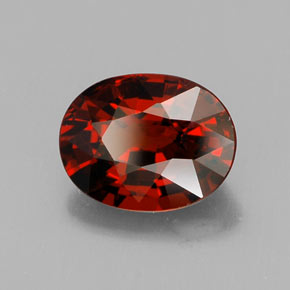 2.73캐럿 천연 오렌지 레드 스페사르타이트 가넷, 타원형 컷, 9.2×7.1 mm, VVS