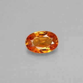 0.45캐럿 천연 만다린 오렌지 스페사르타이트 가넷, 타원형 컷, 5.7×3.9 mm, VS