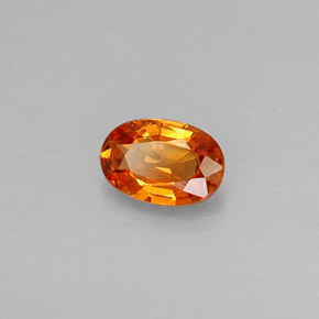 0.45캐럿 천연 만다린 오렌지 스페사르타이트 가넷, 타원형 컷, 5.7×3.9 mm, VS