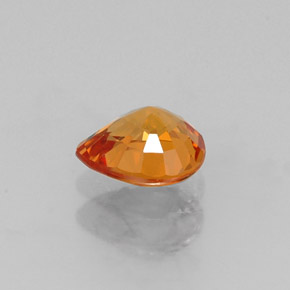 0.72캐럿 천연 만다린 오렌지 스페사르타이트 가넷, 배 모양, 5.7×4.9 mm, VVS
