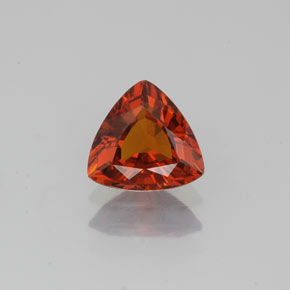 0.96캐럿 천연 레드 오렌지 스페사르타이트 가넷, 트릴리언, 6.5×6.3 mm, VS