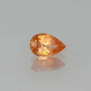 0.64캐럿 천연 만다린 오렌지 스페사르타이트 가넷, 배 모양, 6.6×4.3 mm, SI