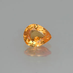 0.78캐럿 천연 만다린 오렌지 스페사르타이트 가넷, 배 모양, 6.3×5.2 mm, VS
