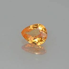 0.78캐럿 천연 만다린 오렌지 스페사르타이트 가넷, 배 모양, 6.3×5.2 mm, VS