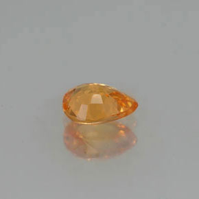 0.78캐럿 천연 만다린 오렌지 스페사르타이트 가넷, 배 모양, 6.3×5.2 mm, VS