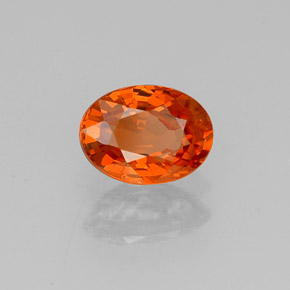 0.92캐럿 천연 오렌지 스페사르타이트 가넷, 타원형 컷, 6.4×4.8 mm, VS