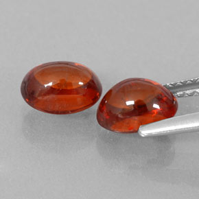 캐럿 천연 레드 오렌지 스페사르타이트 가넷 보석, 투명한, 6.8×5 mm, 투명/반투명
