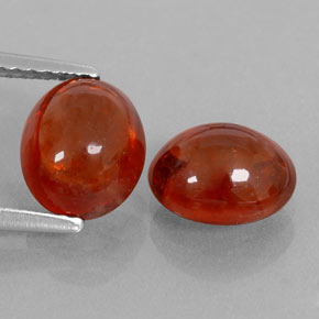 캐럿 천연 레드 오렌지 스페사르타이트 가넷 보석, 투명한, 8.4×7 mm, 투명/반투명