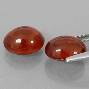 캐럿 천연 레드 오렌지 스페사르타이트 가넷 보석, 투명한, 8.4×7 mm, 투명/반투명
