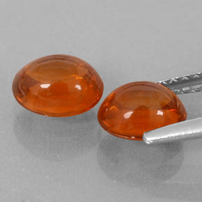 2.81캐럿 천연 미디엄 오렌지 스페사르타이트 가넷 보석, 투명한, 6.8×5.7 mm, 투명/반투명