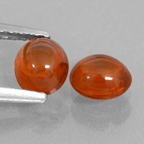 캐럿 천연 오렌지 스페사르타이트 가넷 보석, 투명한, 5.2×4.7 mm, 투명/반투명