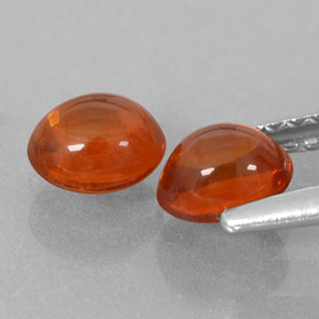 캐럿 천연 오렌지 스페사르타이트 가넷 보석, 투명한, 5.2×4.7 mm, 투명/반투명